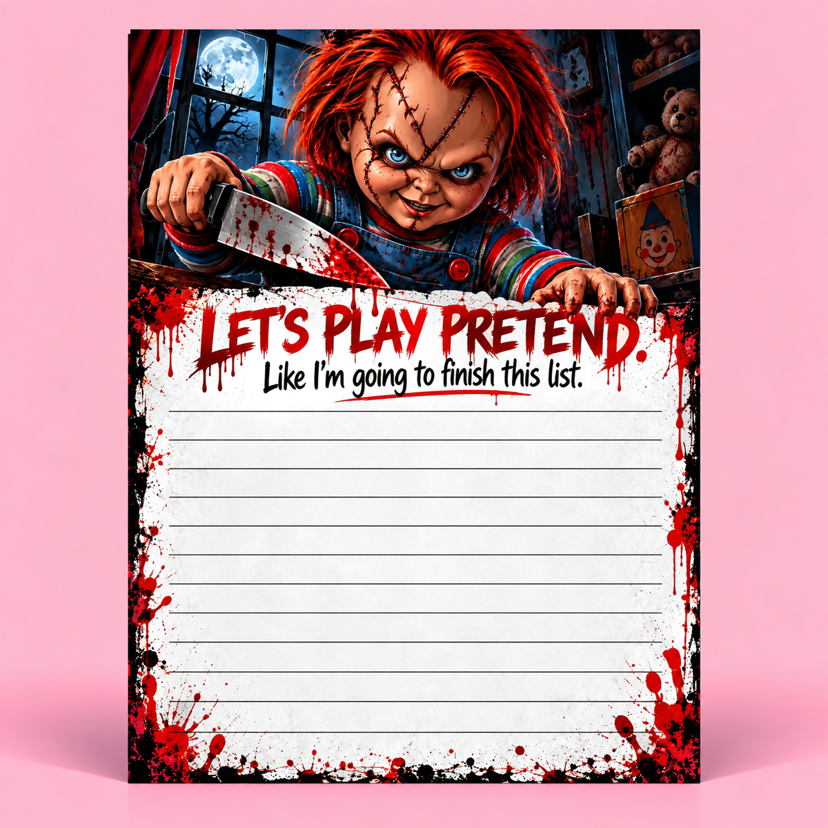 Horror Small Notepad - Let’s Play Pretend