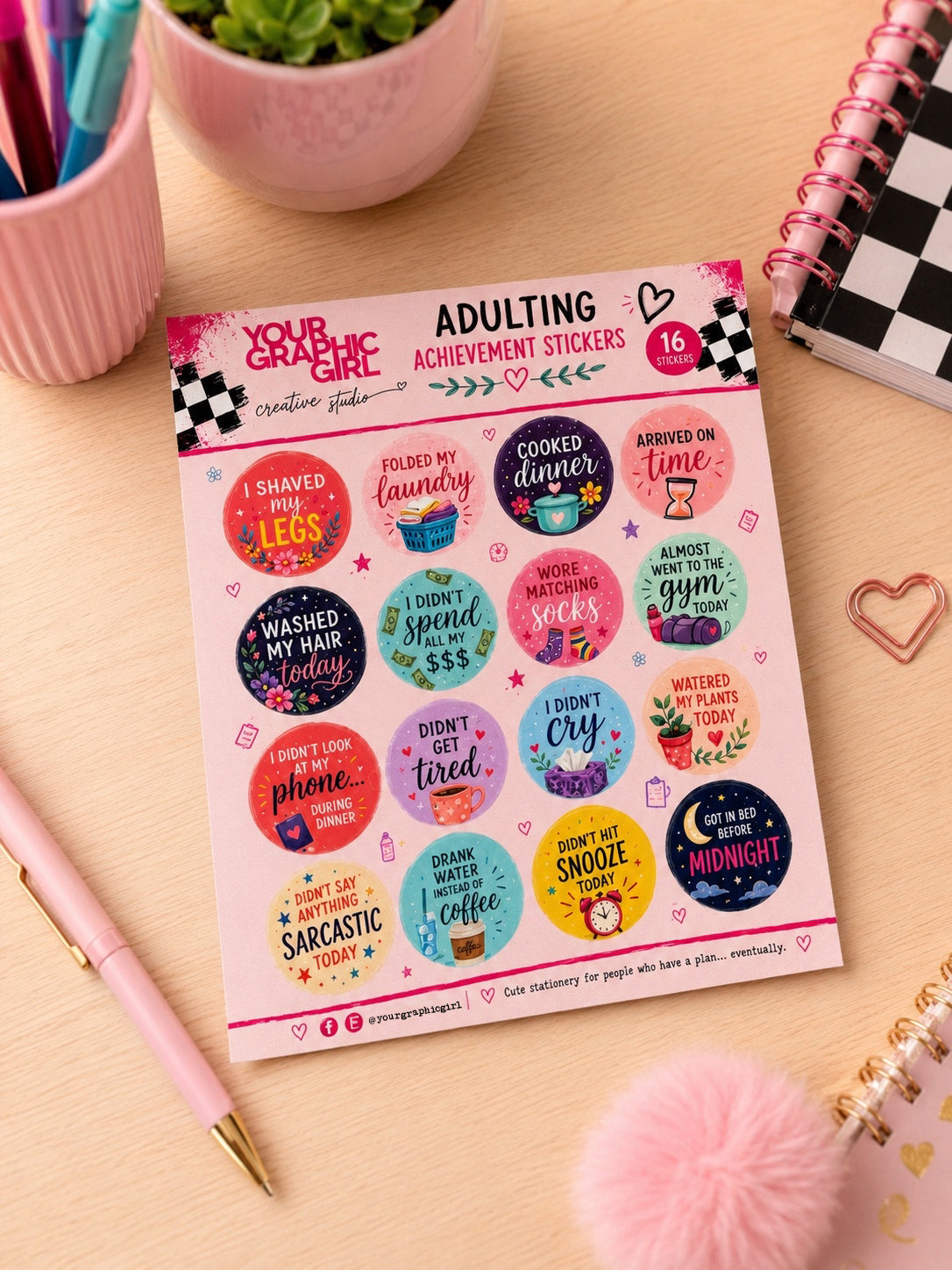 Adulting Achievement Stickers