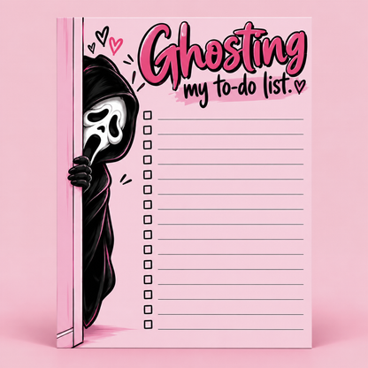 Ghostface Small Notepad - Ghosting My To-Do List