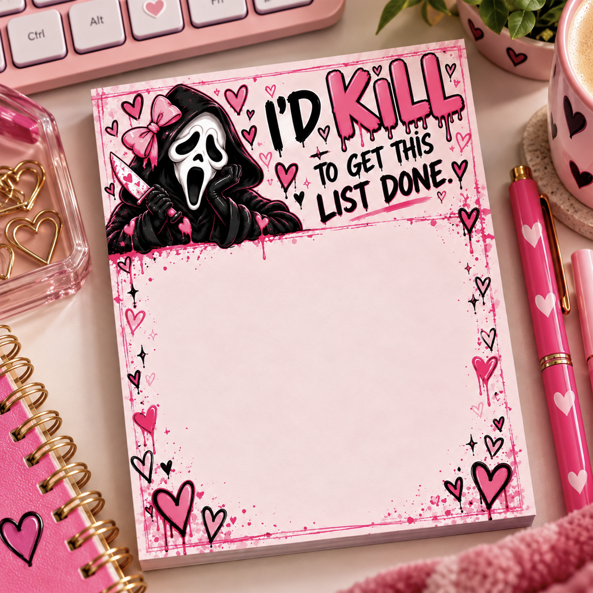 Ghostface Small Notepad - I'd Kill to Get This List Done
