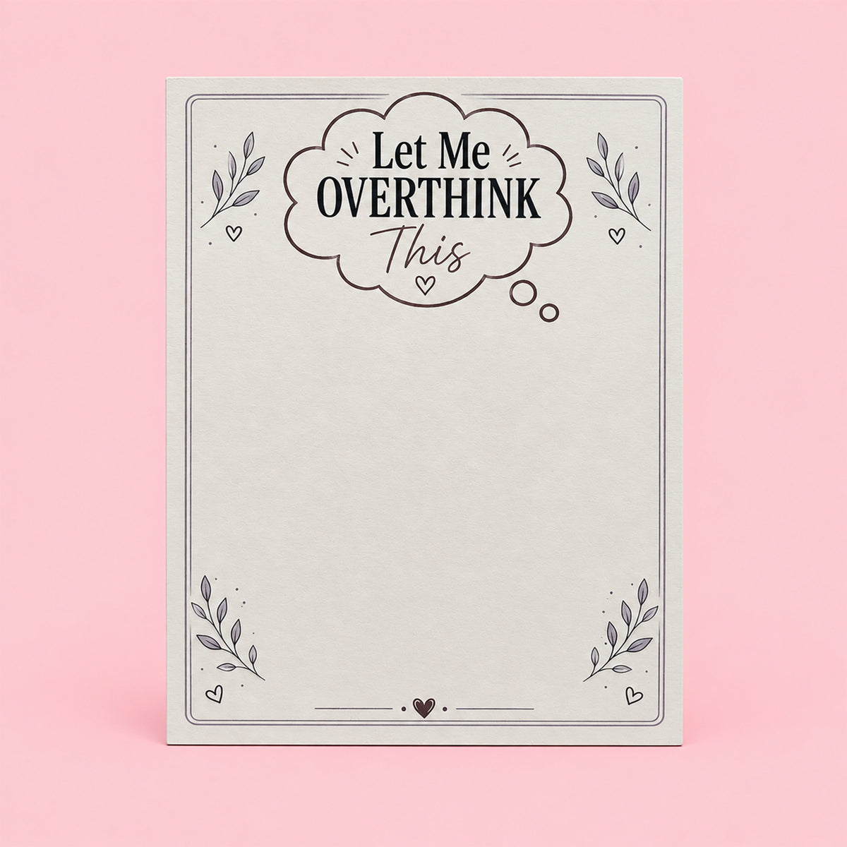 Overthinking Department Small Notepad