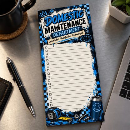 Domestic Maintenance Department Notepad