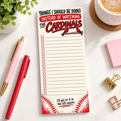 STL Cardinals Baseball Notepad
