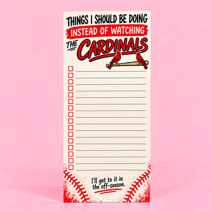 STL Cardinals Baseball Notepad