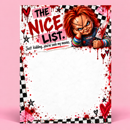 Horror Small Notepad - The Nice List