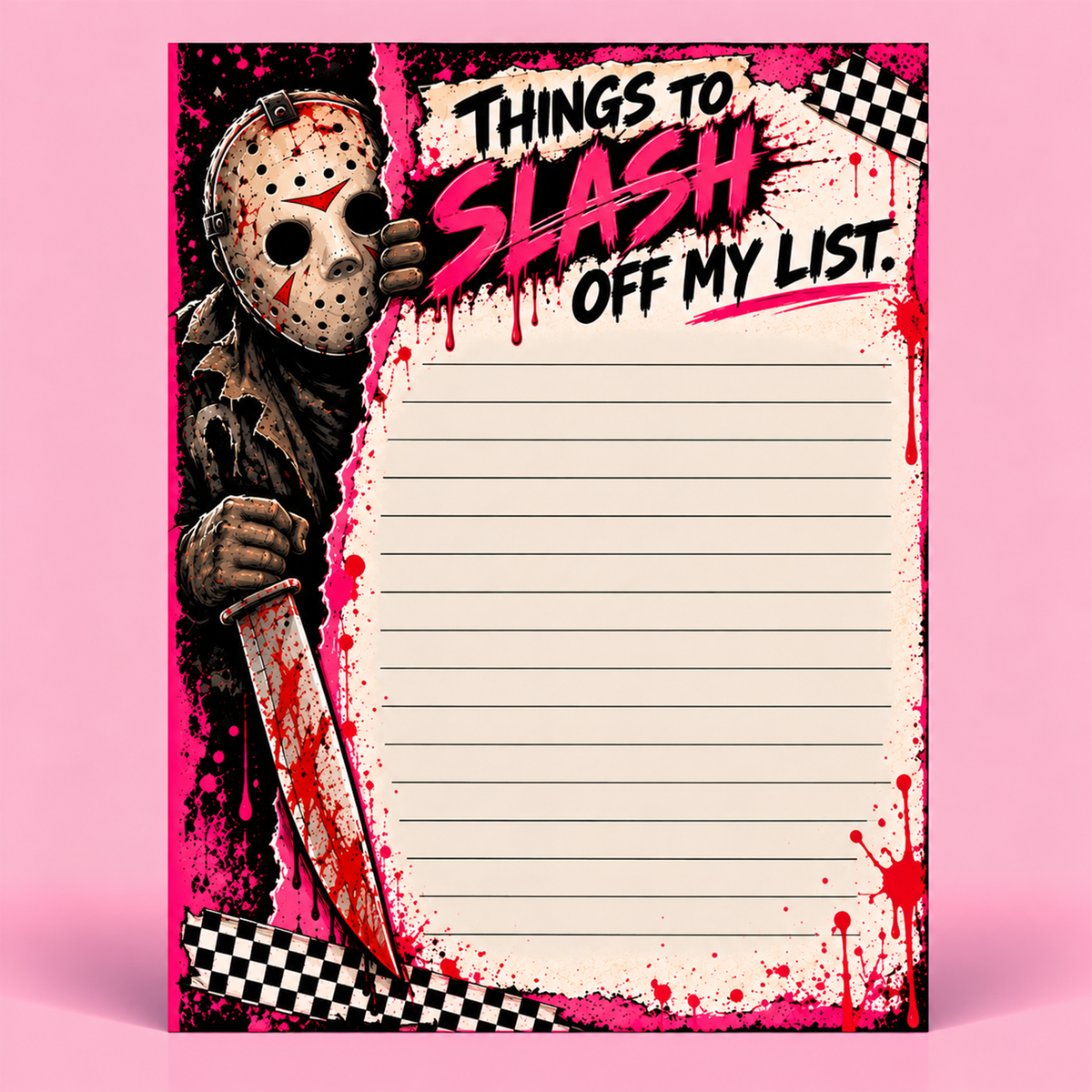 Horror Small Notepad - Things to Slash Off My List
