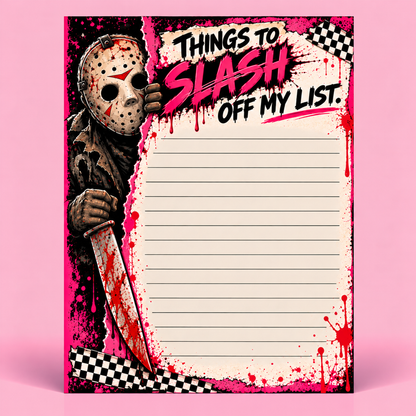 Horror Small Notepad - Things to Slash Off My List