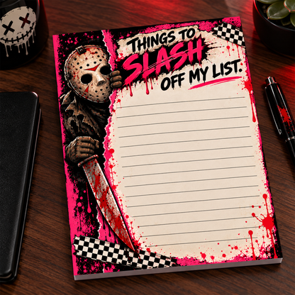 Horror Small Notepad - Things to Slash Off My List