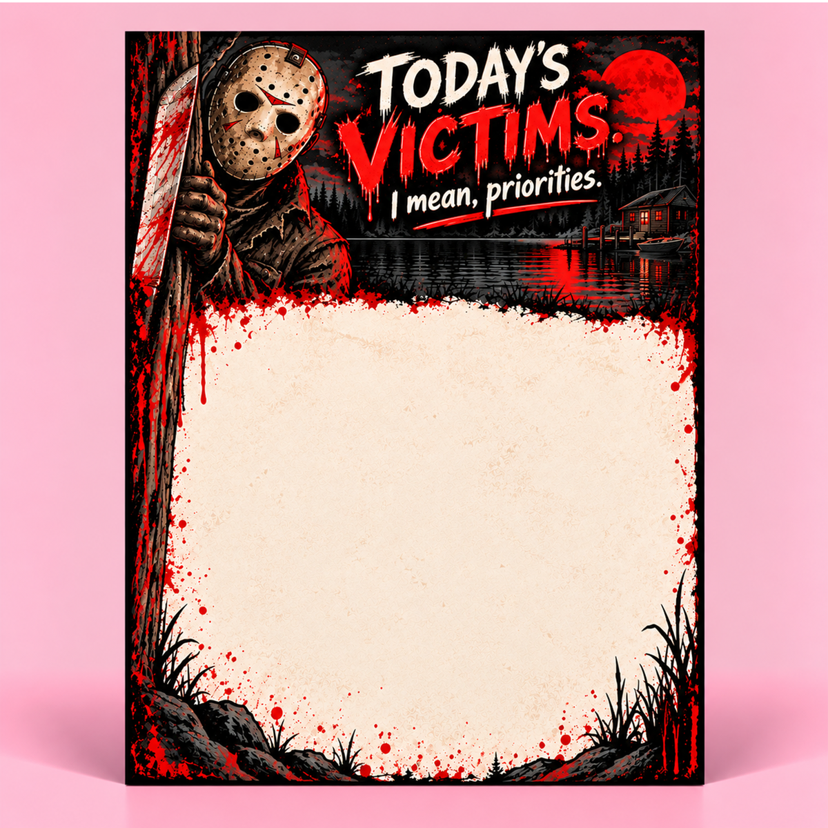 Horror Small Notepad - Today's Victims