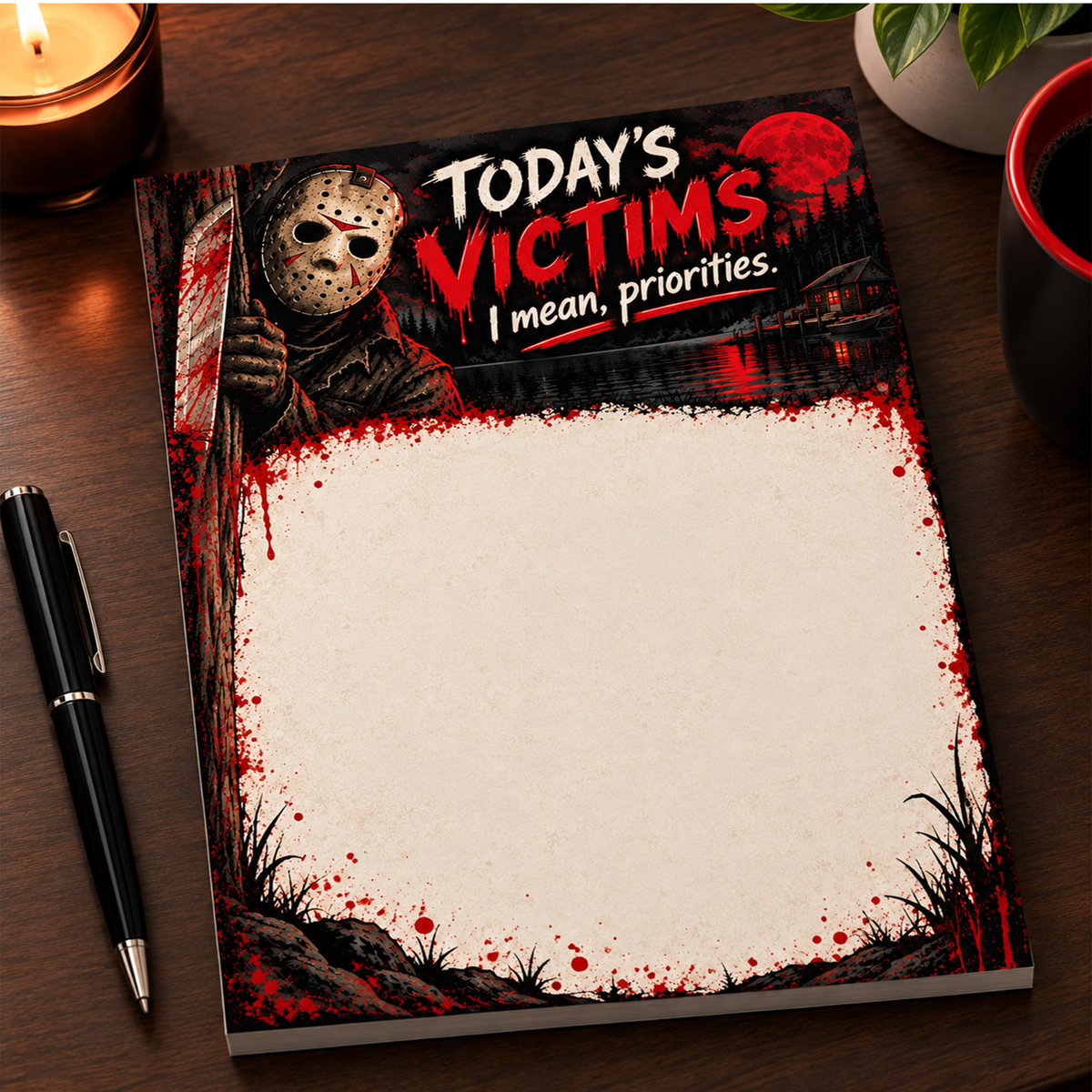 Horror Small Notepad - Today's Victims