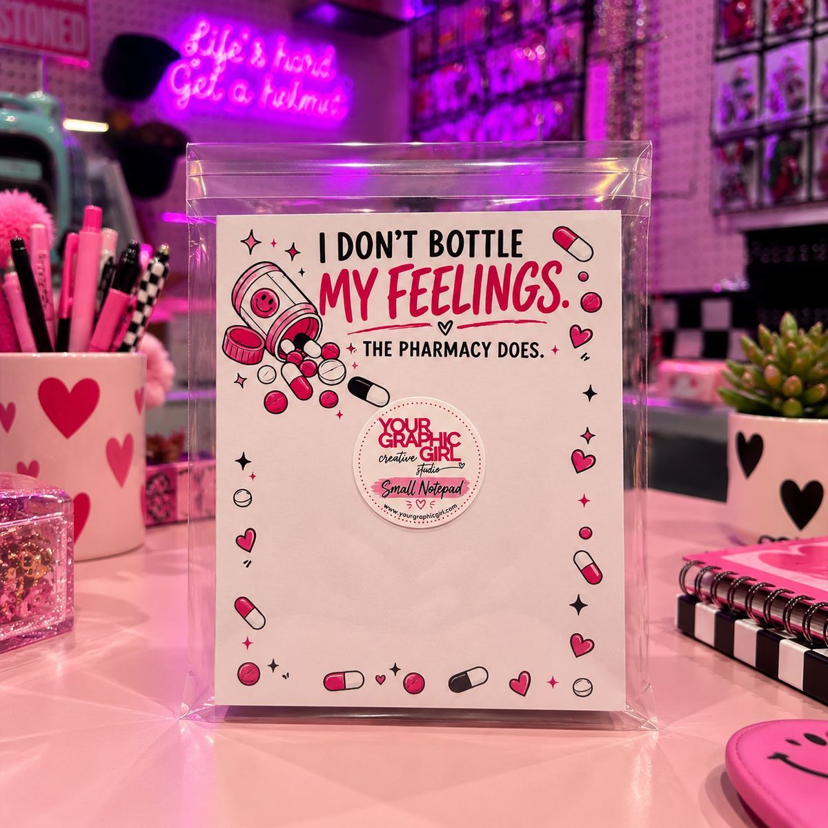 I Don’t Bottle My Feelings Small Notepad