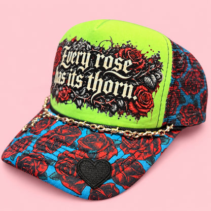 Every Rose Has Its Thorn Trucker Hat