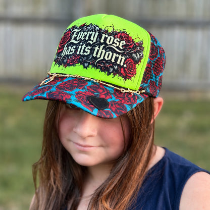 Every Rose Has Its Thorn Trucker Hat
