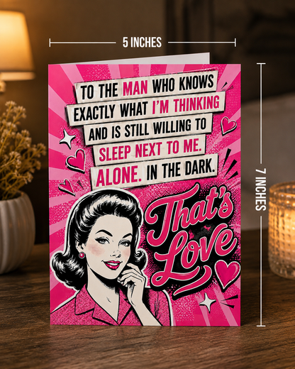 Dark Humor Love Card for Him