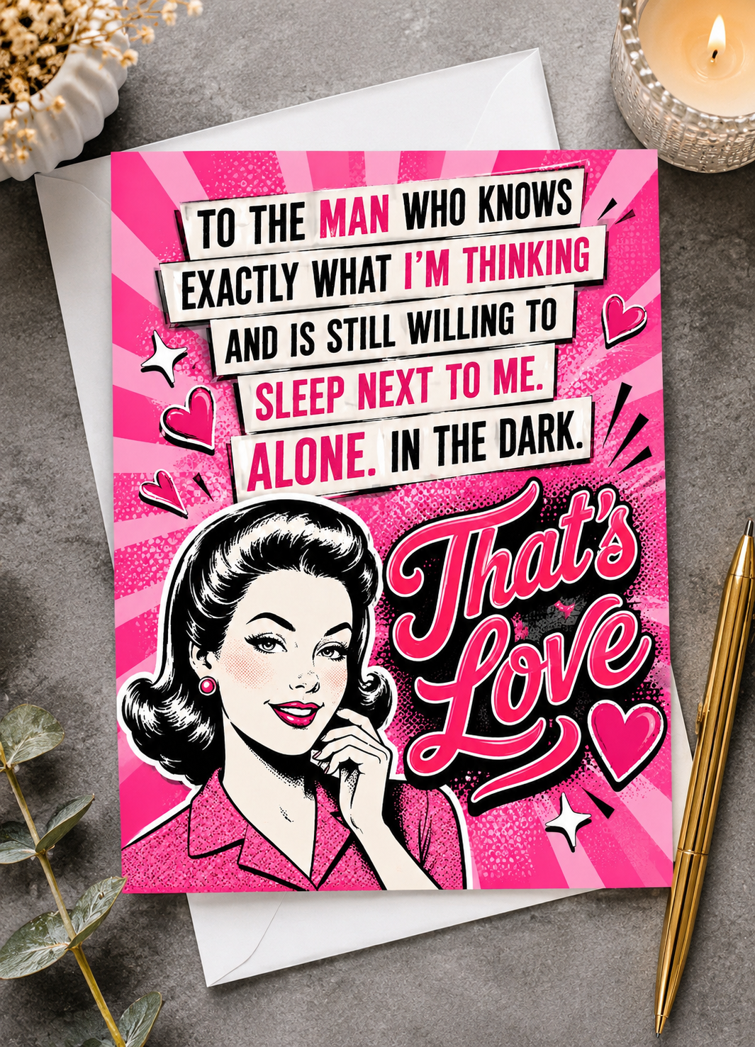 Dark Humor Love Card for Him