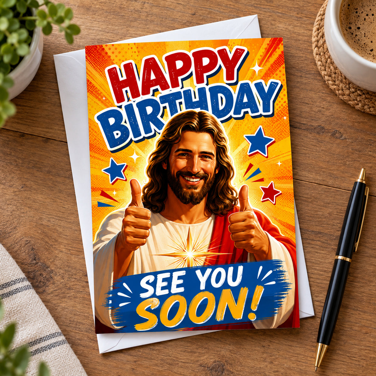 Happy Birthday Jesus Card – See You Soon