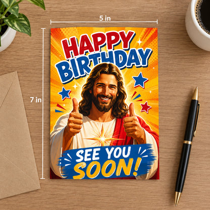 Happy Birthday Jesus Card – See You Soon