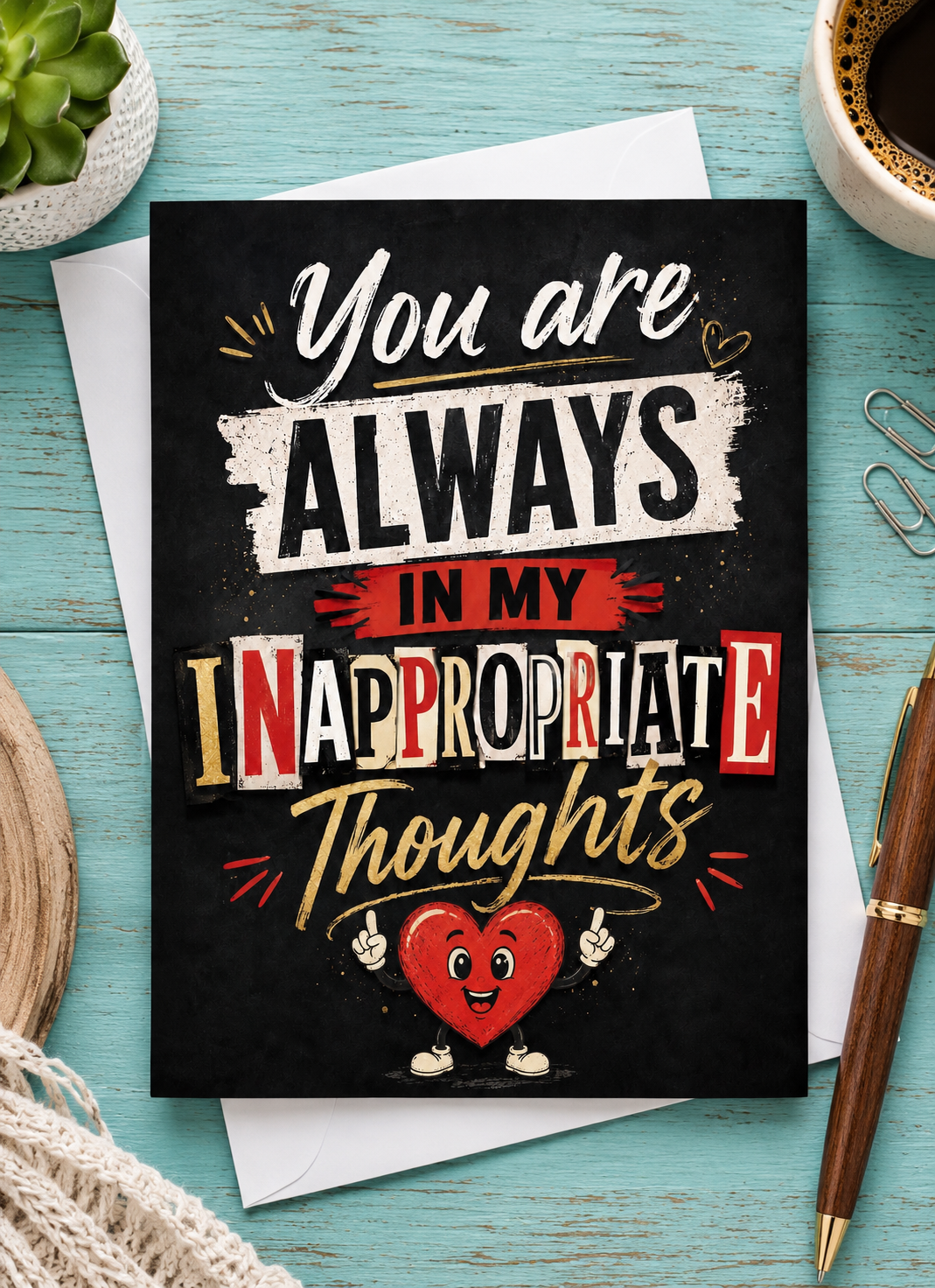 My Inappropriate Thoughts Card