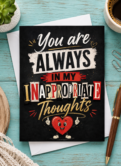 My Inappropriate Thoughts Card