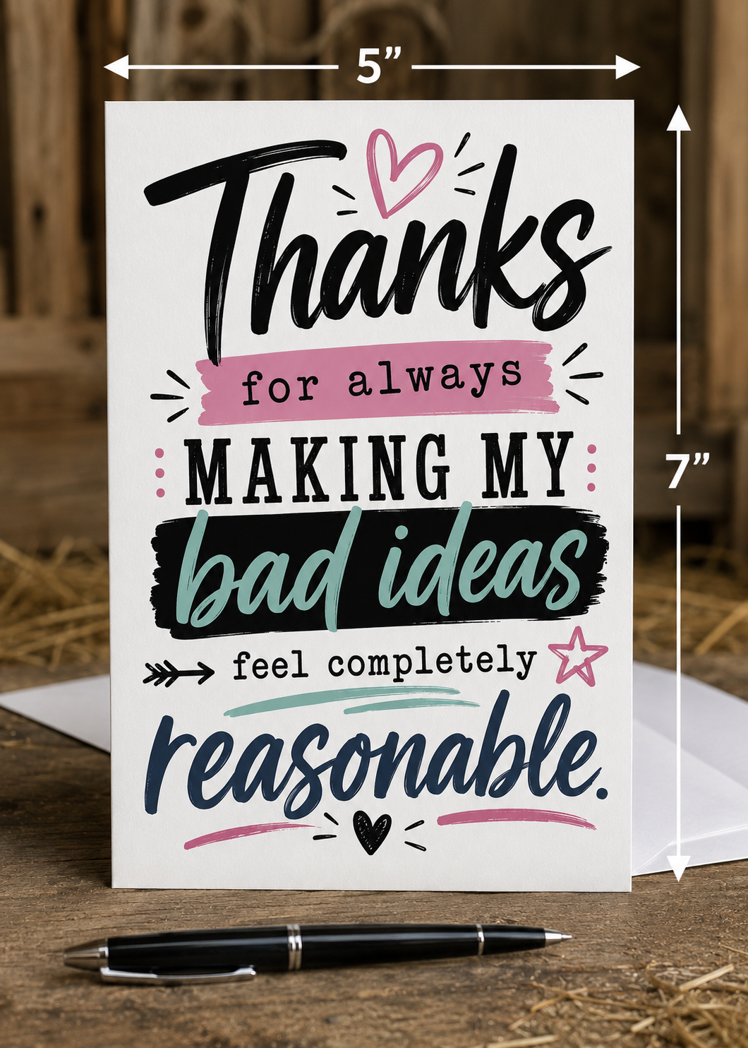 Bad Ideas Thank You Card