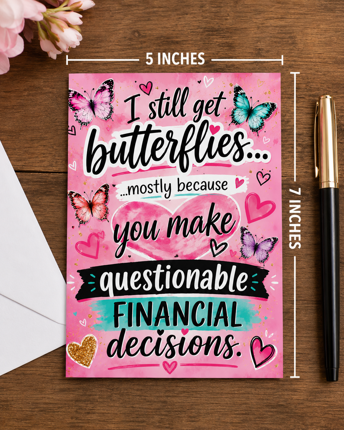Butterflies & Questionable Financial Decisions Card