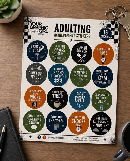 Adulting Achievement Stickers