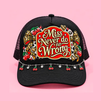 Miss I Never Do No Wrong Child Trucker Hat