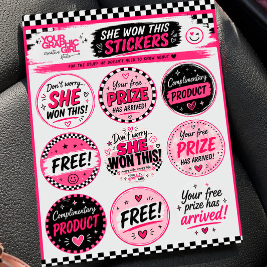 She Won This Stickers