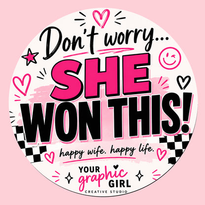 She Won This Stickers