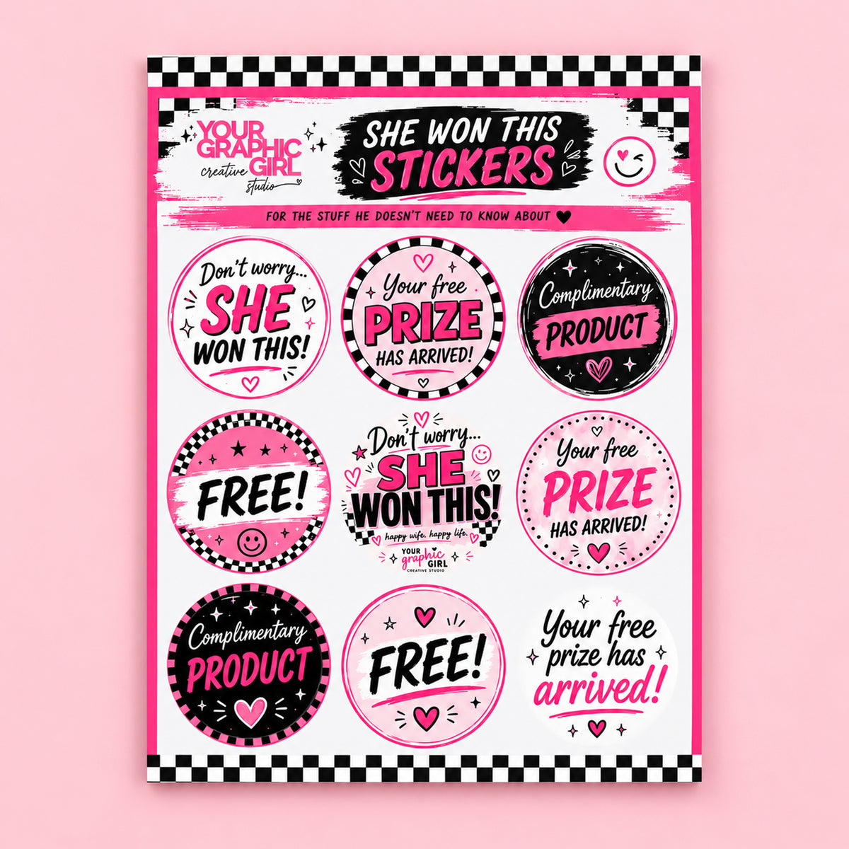 She Won This Stickers