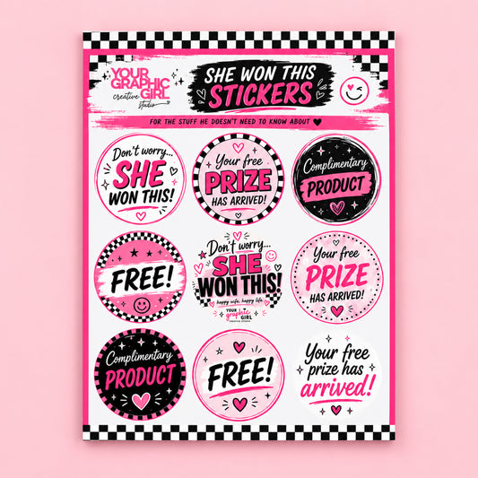 She Won This Stickers