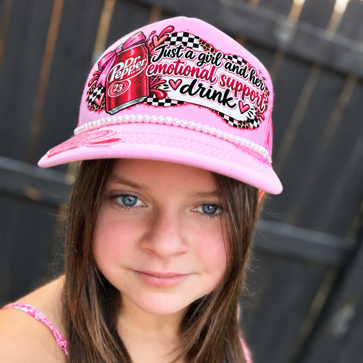Just a Girl & Her Emotional Support Drink Trucker Hat