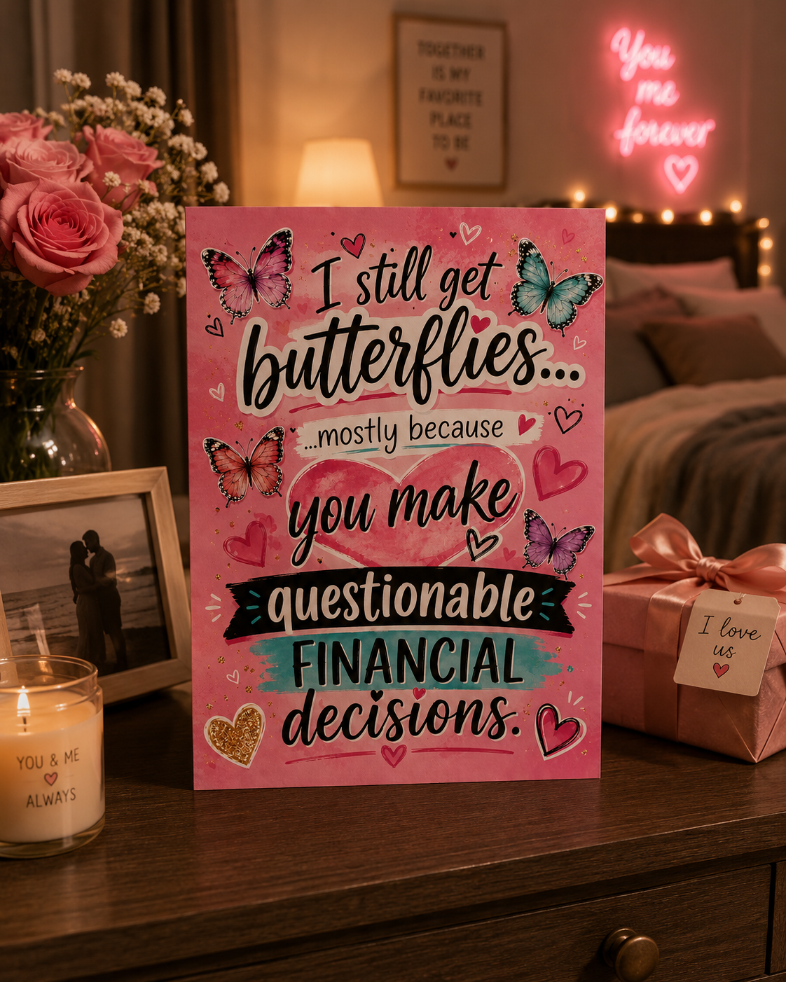 Butterflies & Questionable Financial Decisions Card