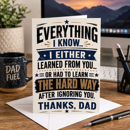 Thanks Dad Greeting Card