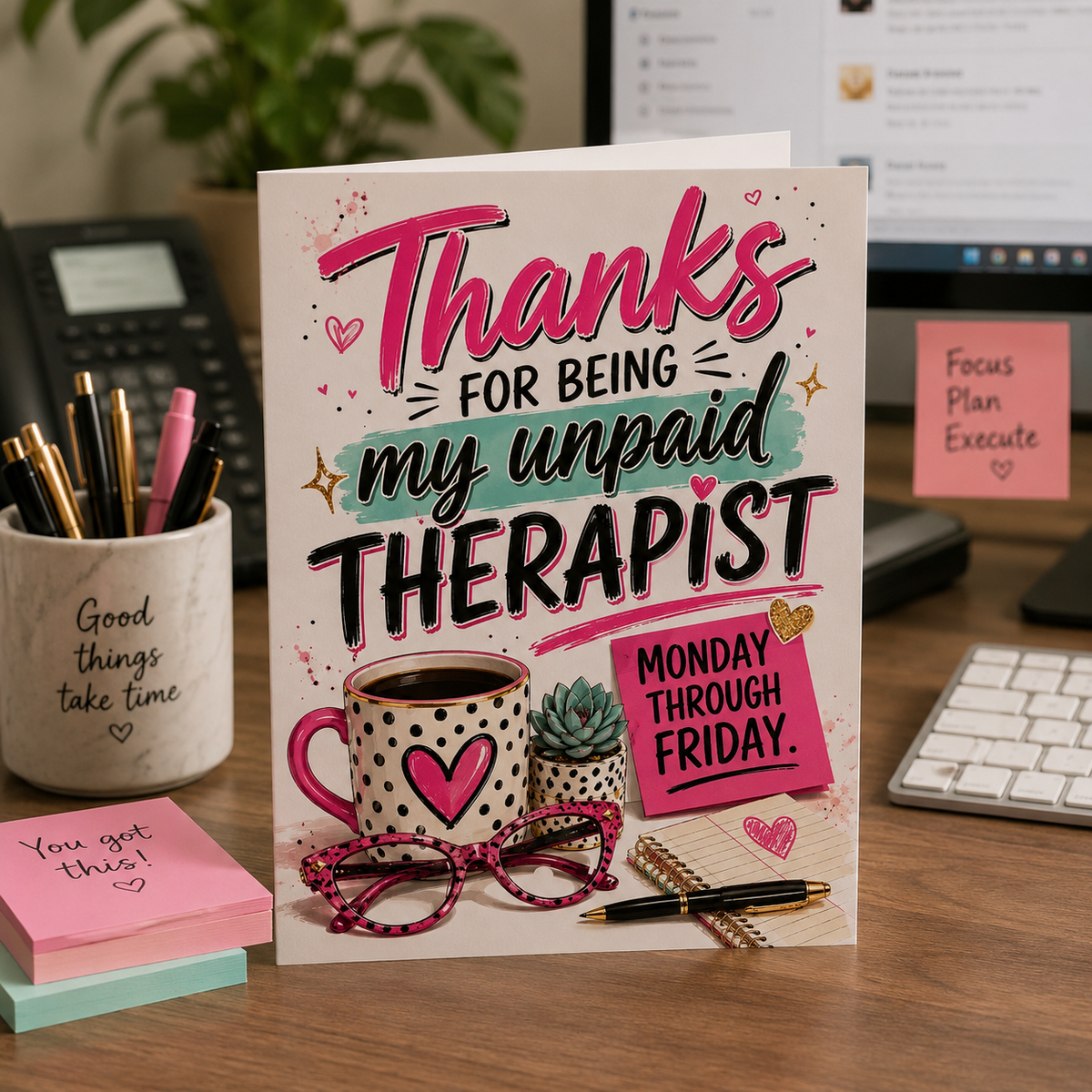 Unpaid Therapist Appreciation Greeting Card